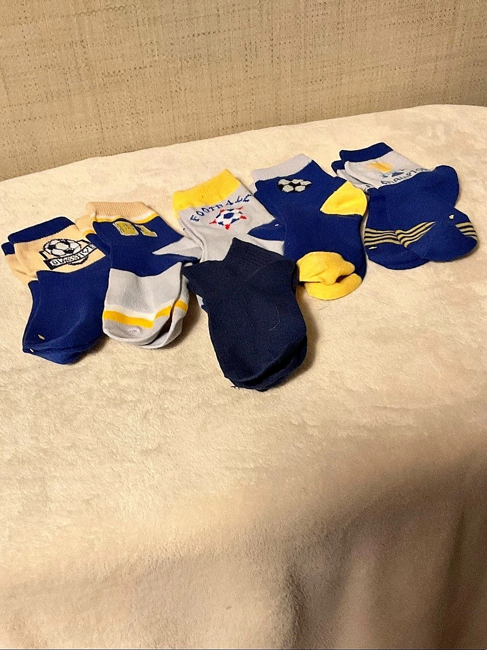 Soccer Football Socks Set Blue & Yellow Like New